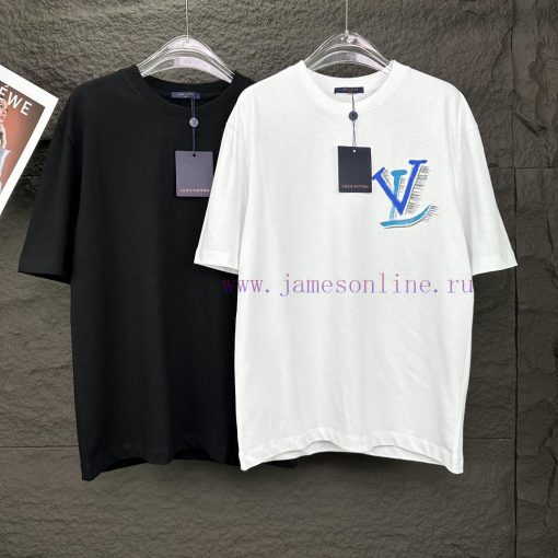 LV Louis Vuitton 2024 New Hand-painted Rabbit Pattern Couple's Short Sleeved T-shirtOriginal Fa ck0fu8un - Image 19