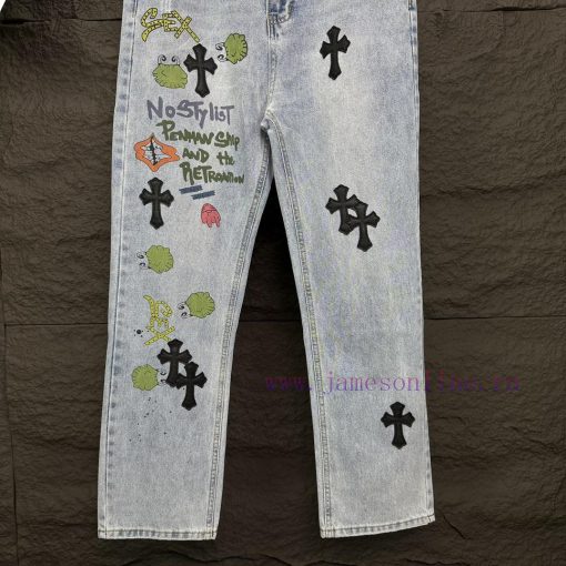 Kroxin 2024 New Cartoon Letter Pattern Washed Denim JeansTop Ceiling QualityThe Styles With Dif xq0s8edm - Image 8