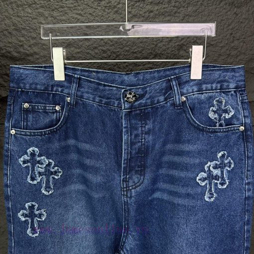 Kroxin 2024 New Cross Patch Washed Denim JeansTop Ceiling QualityThe Styles With Different Wash u6v2ay7p - Image 4