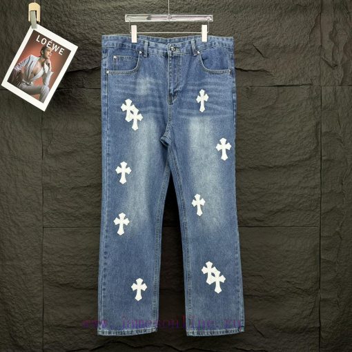 Kroxin 2024 New Cross White Leather Washed JeansTop Ceiling QualityThe Styles With Different Wa w6yilkoy - Image 2