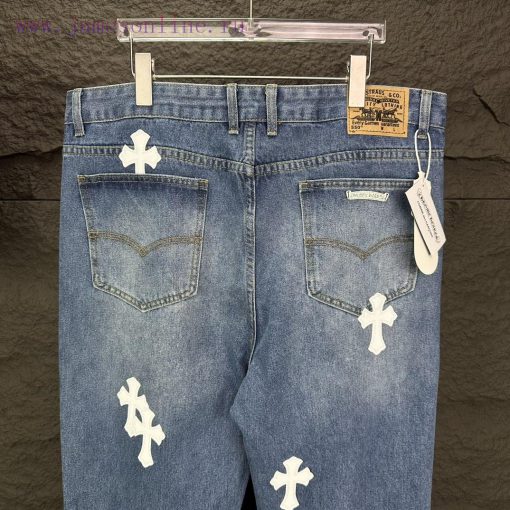 Kroxin 2024 New Cross White Leather Washed JeansTop Ceiling QualityThe Styles With Different Wa w6yilkoy - Image 10