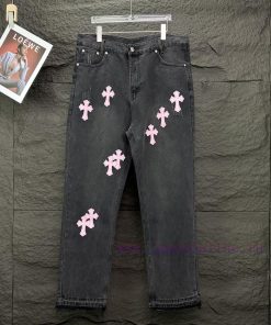 Kroxin 2024 New Cross Pink Leather Washed JeansTop Ceiling QualityThe Styles With Different Was zrksnjlw