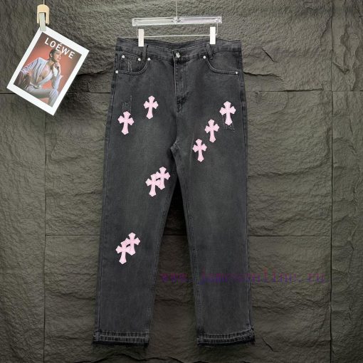 Kroxin 2024 New Cross Pink Leather Washed JeansTop Ceiling QualityThe Styles With Different Was zrksnjlw