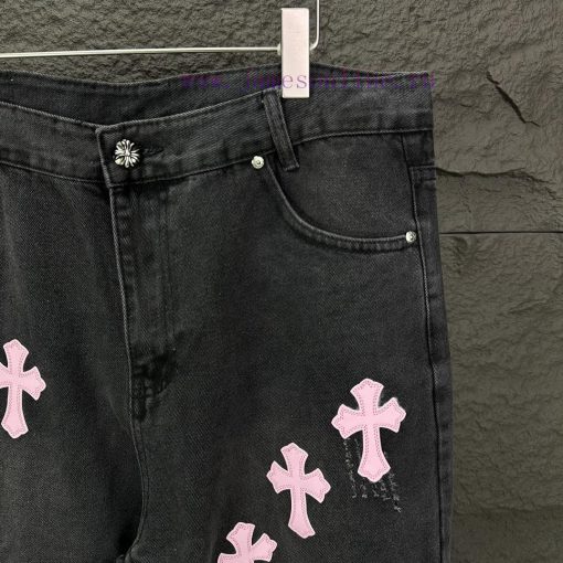 Kroxin 2024 New Cross Pink Leather Washed JeansTop Ceiling QualityThe Styles With Different Was zrksnjlw - Image 5