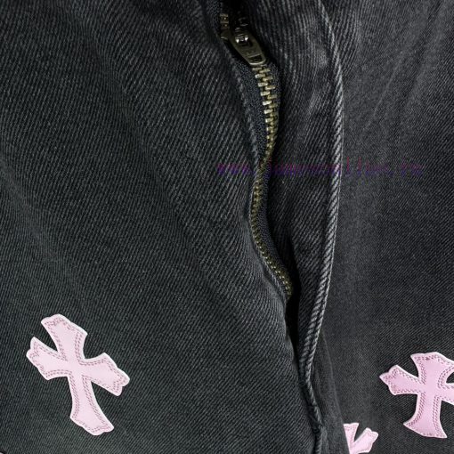Kroxin 2024 New Cross Pink Leather Washed JeansTop Ceiling QualityThe Styles With Different Was zrksnjlw - Image 6