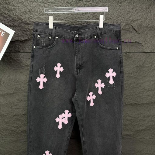 Kroxin 2024 New Cross Pink Leather Washed JeansTop Ceiling QualityThe Styles With Different Was zrksnjlw - Image 9
