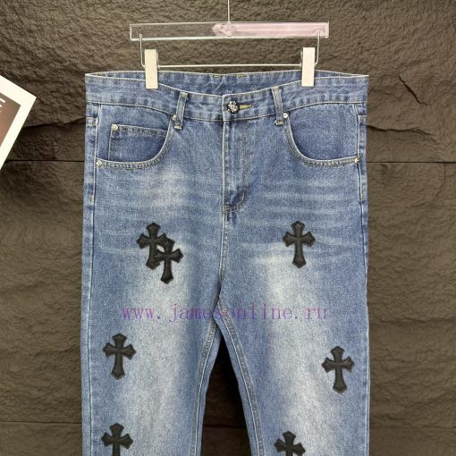 Kroxin 2024 New Cross Black Leather Washed JeansTop Ceiling QualityThe Styles With Different Wa w1lxmpft - Image 18