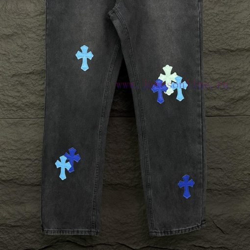 Kroxin 2024 New Cross Blue Pink Sticky Leather Washed JeansTop Ceiling QualityThe Styles With D 9099posm - Image 8