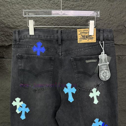 Kroxin 2024 New Cross Blue Pink Sticky Leather Washed JeansTop Ceiling QualityThe Styles With D 9099posm - Image 19