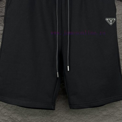 Prada 2024 Spring/Summer New Pocket Letter Toothbrush 🪥 Embroidered Couple ShortsOriginal Custo r6c59seq - Image 5