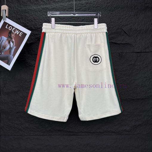 Gucci 2024 Spring/Summer New Red And Green Ribbon Couple ShortsOriginal Customized Fabric The S hpzyi0ko - Image 19