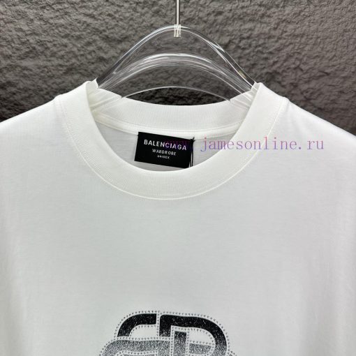 Parisian Maison 2024 New Hot Diamond Letter Logo Couple's Short Sleeved T-shirtOriginal Fabric 10bbhm5k - Image 3