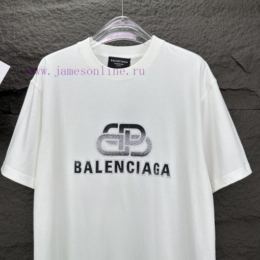 Parisian Maison 2024 New Hot Diamond Letter Logo Couple's Short Sleeved T-shirtOriginal Fabric 10bbhm5k - Image 5