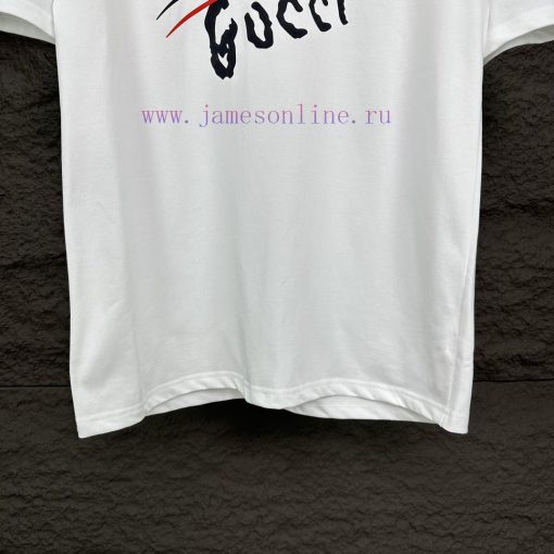Gucci X Balenciaga Joint 2024 New Letter Logo Couple's Short Sleeved T-shirtOriginal Fabric Wit aqpunatx - Image 17
