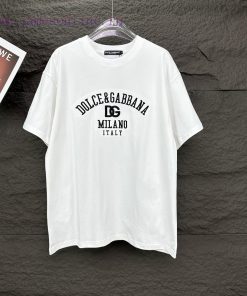 D&G Dolce&Gabbana 2024 New Embroidery 🪡 Letter Logo Couple's Short Sleeved T-shirtOriginal Fabr ecxh5pru