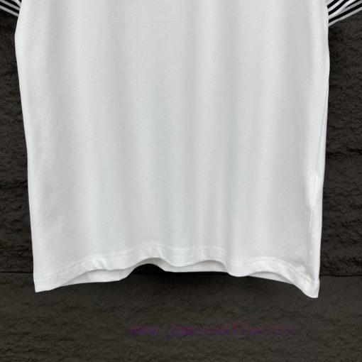 Prada 2024 New Embroidered Letter Logo Couple's Lapel Polo ShirtThe Original Pearl Cotton Mater xx33kif1 - Image 6