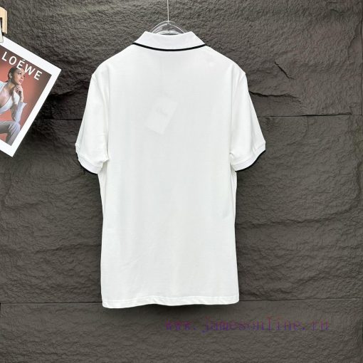 Four ColorsDior 2024 New Embroidered Love Logo Couple's Collar Polo ShirtThe Original Pearl Cot 5ib07wvu - Image 9