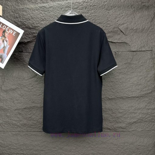 Four ColorsDior 2024 New Embroidered Love Logo Couple's Collar Polo ShirtThe Original Pearl Cot 5ib07wvu - Image 12