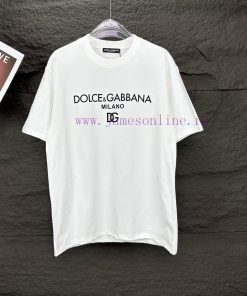 D&G Dolce&Gabbana 2024 New Letter Logo Couple's Short Sleeved T-shirtOriginal Fabric With Digit mkklf0pw