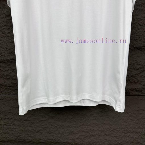 Prada 2024 New Collar Letter Logo Couple's Short Sleeved T-shirtOriginal Fabric With Digital Di aiu1tcak - Image 7