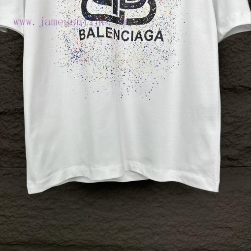 Parisian Family 2024 New Color Ink Dot Letter Couple Short Sleeved T-shirtOriginal Fabric With mbxn40gy - Image 16