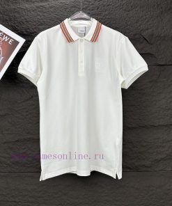 Burberry 2024 New Embroidered Logo Couple Style Polo ShirtThe Original Pearl Cotton Material Us g7r1icfc