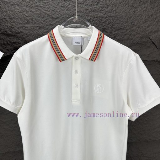 Burberry 2024 New Embroidered Logo Couple Style Polo ShirtThe Original Pearl Cotton Material Us g7r1icfc - Image 14