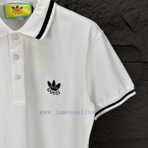 Gucci Collaborates On 2024 New Embroidered Logo Couple Style Polo ShirtThe Original Pearl Cotto 7gyi1nqd - Image 13