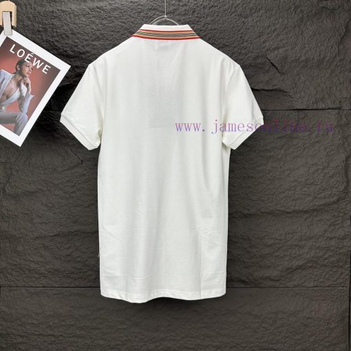 Burberry 2024 New Embroidered Logo Couple Style Polo ShirtThe Original Pearl Cotton Material Us g7r1icfc - Image 18