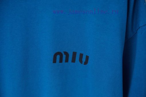 MUI 25SS Early Spring New Plush Letter Printed Short SleeveLight Luxury Fashion Is A Must-have eknnu6xb - Image 5
