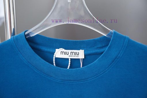 MUI 25SS Early Spring New Plush Letter Printed Short SleeveLight Luxury Fashion Is A Must-have eknnu6xb - Image 13