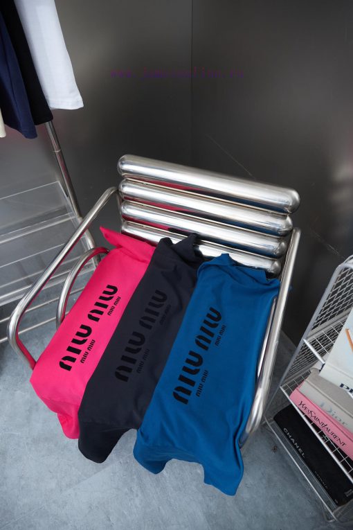 MUI 25SS Early Spring New Plush Letter Printed Short SleeveLight Luxury Fashion Is A Must-have eknnu6xb - Image 19