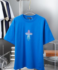 Ch * Ome Hearte CH 25SS Early Spring New Silicone Printed Hot Diamond Short SleeveLight Luxury yf9yj5av