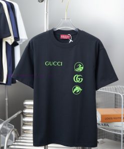GU Gujia 25SS Early Spring New Surfing Letter Printed Short Sleeved ShirtLight Luxury Fashion I n2dspyin