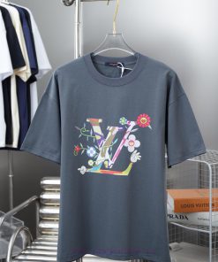 Louis Vuitton 25SS Early Spring Murakami Takashi Sunflower LV Short SleeveLight Luxury Fashion 7k5o6ba7