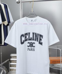 Celine 25SS Early Spring New Letter Printed Short Sleeved ShirtLight Luxury Fashion Is A Must-h 74cjih5u