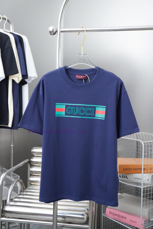 Gucci 2025 SS New Short Sleeve With Gu Ribbon Flag Short SleeveLight Luxury Fashion Is A Must-h vm4jznma - Image 2