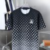 The New LV Louis 25ss Cotton T-shirt Features Intricate Jacquard Knitting To Present A Gradient 9mfxxj71