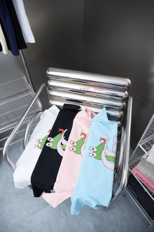 GU Gujia 25SS Early Spring Snake Year Limited Edition Greedy Snake Letter Printed Short SleeveL ju223xim - Image 19