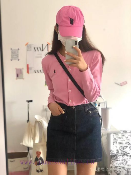 Top QualityStyle Number DS010RaLoro Pianah Lauren Solid Color Round Neck Basic Pony Embroidery 6a6mwrzs - Image 3