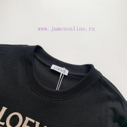 Style Number W507LOEWE Logo Letter Embroidery Short Sleeved ShirtExquisite Logo IdentificationO 7sflgr0c - Image 4