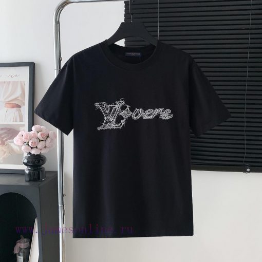 Style Number W517Louis Vuitton Logo Embroidered Letters Short Sleeved ShirtExquisite Logo Ident 5ffasrv4 - Image 2