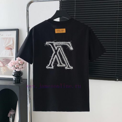 Style Number W517Louis Vuitton Logo Embroidered Letters Short Sleeved ShirtExquisite Logo Ident 5ffasrv4 - Image 3