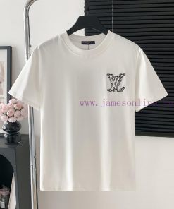 Style Number W518Louis Vuitton Logo Embroidered Letters Short Sleeved ShirtExquisite Logo Ident ri0dtu6z