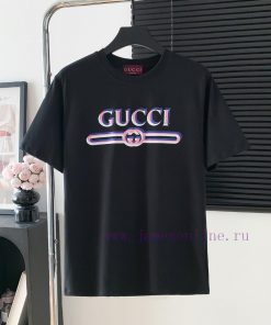Style Number D719Gucci Logo Printed Short Sleeved ShirtExquisite Logo IdentificationOriginal Fa zmnjiffb