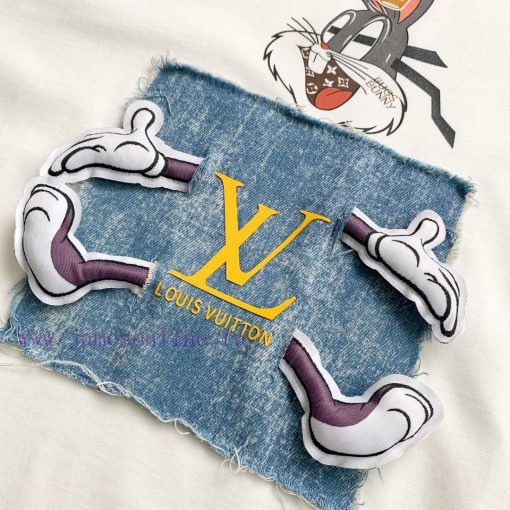 Style Number D738Louis Vuitton LV Logo Printed Denim Patch Short Sleeved ShirtExquisite Logo Id sp9na1cq - Image 7