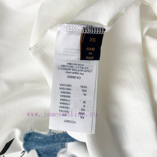 Style Number D738Louis Vuitton LV Logo Printed Denim Patch Short Sleeved ShirtExquisite Logo Id sp9na1cq - Image 12