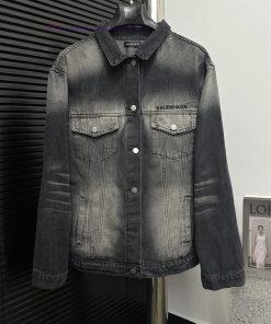 Balenciaga Paris Back Letter Embroidery Gradient Denim JacketThe New Spring And Summer Collecti x9lry496