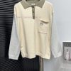 Loewe Color Blocked Embroidered Collar College Style Knitted SweaterCustomized Fabric With High ql5ps32z