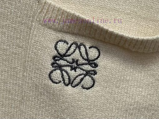 Loewe Color Blocked Embroidered Collar College Style Knitted SweaterCustomized Fabric With High ql5ps32z - Image 8